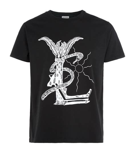 ysl mens t shirt|saint laurent graphic t shirt.